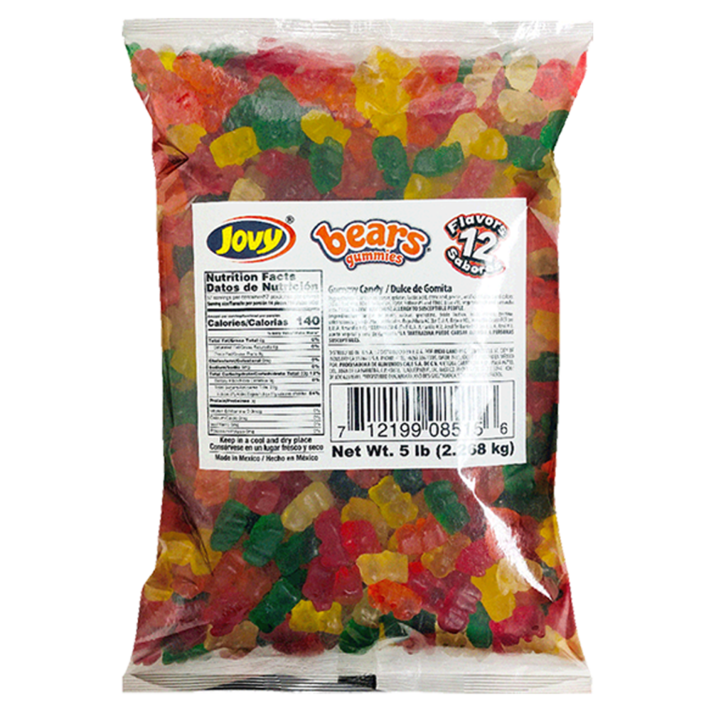 Bears Gummies 12 Flavors 5 Lb Jovy Candy